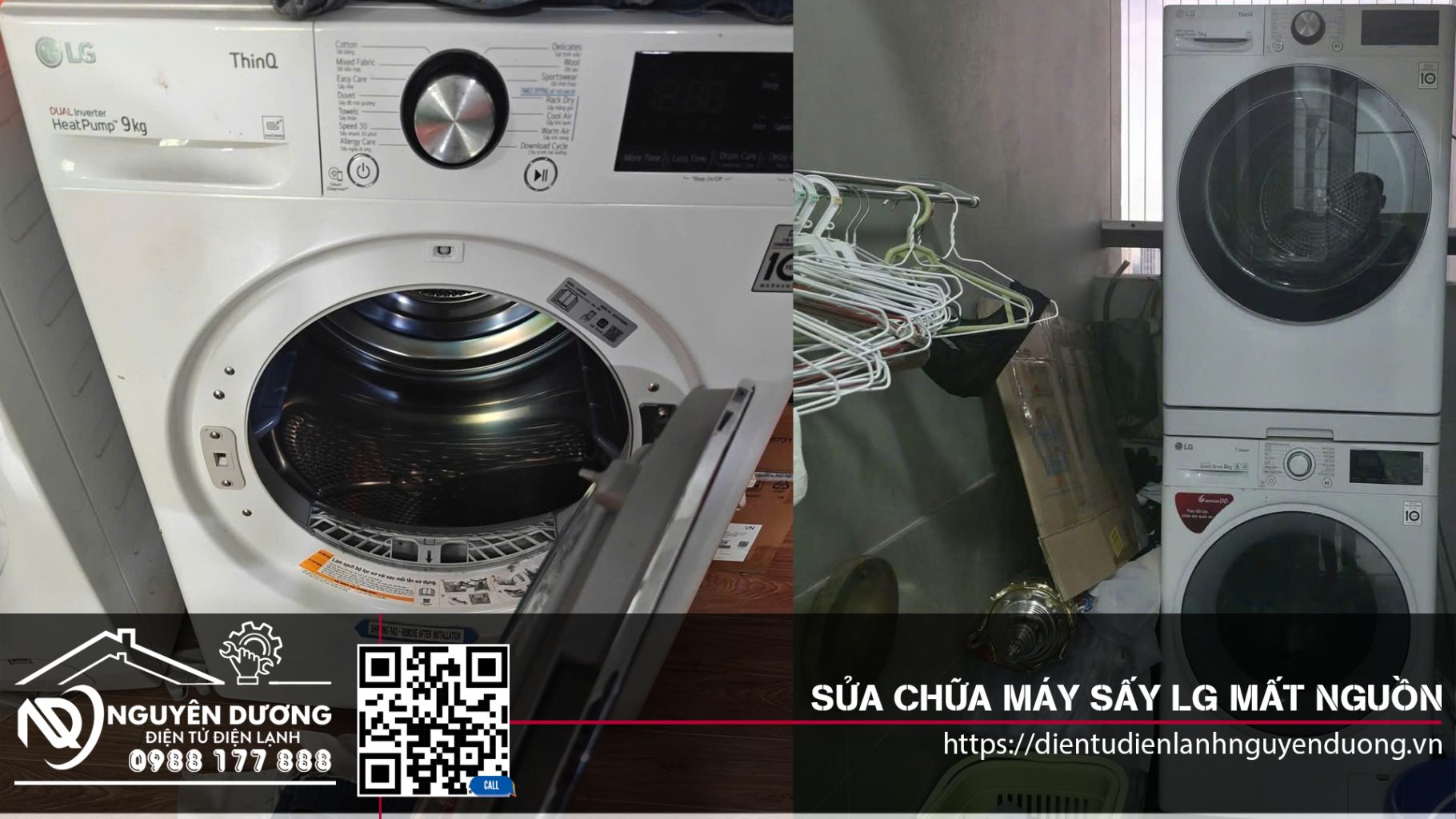 Sửa Chữa Máy Sấy LG Mất Nguồn