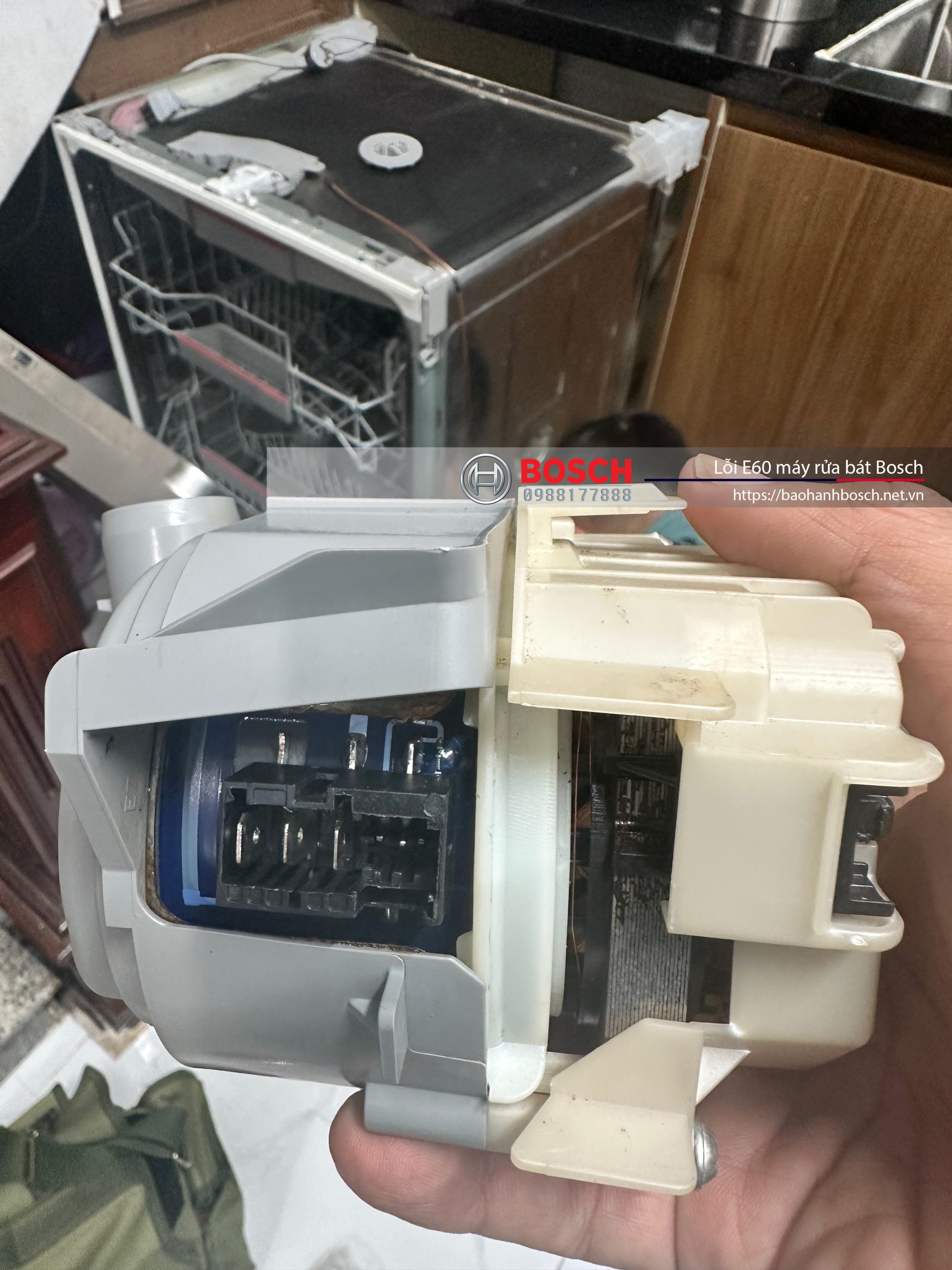 Lỗi E60-01 máy rửa bát Bosch