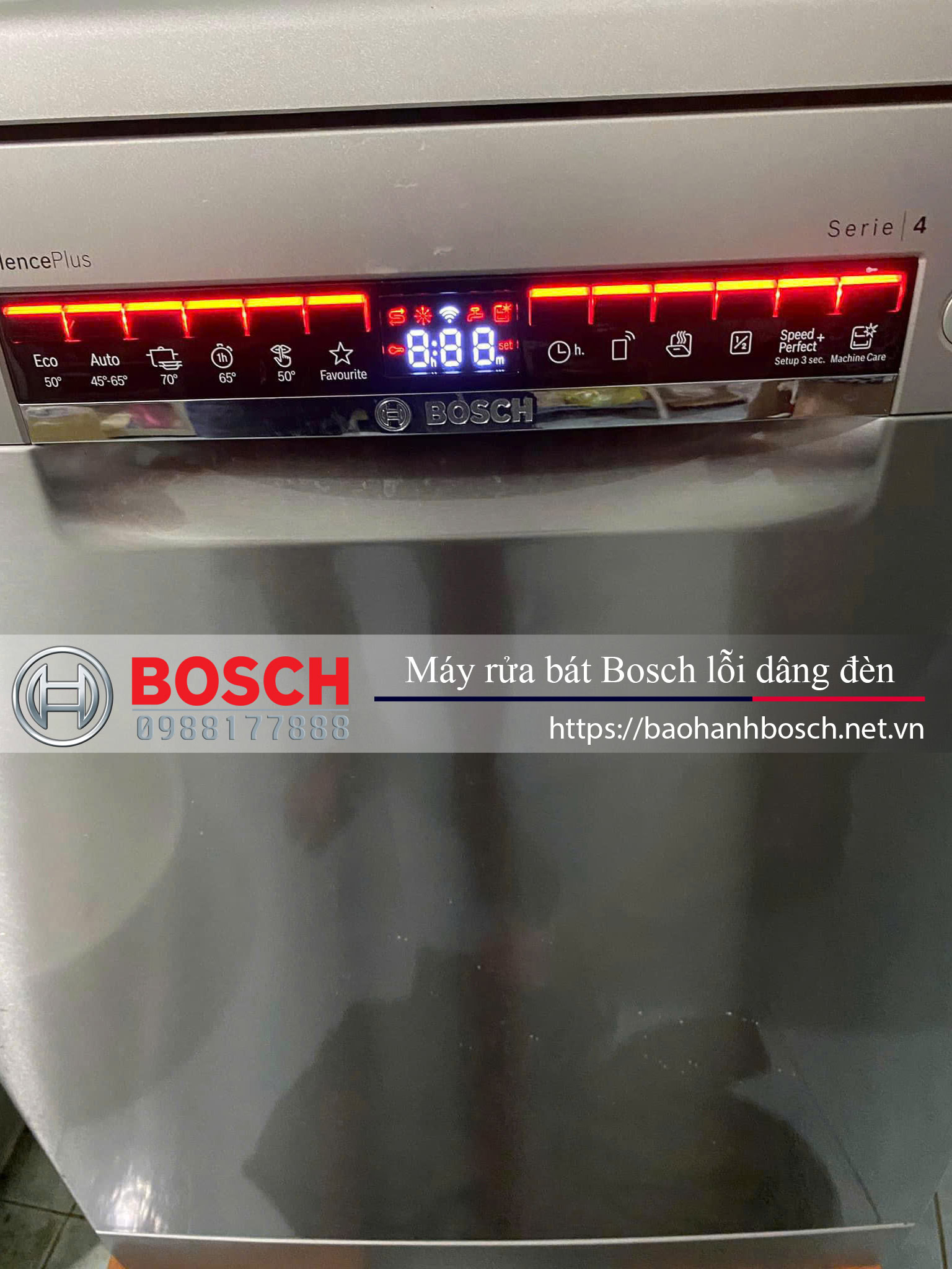 Máy rửa bát Bosch lỗi dâng đèn do bo wifi