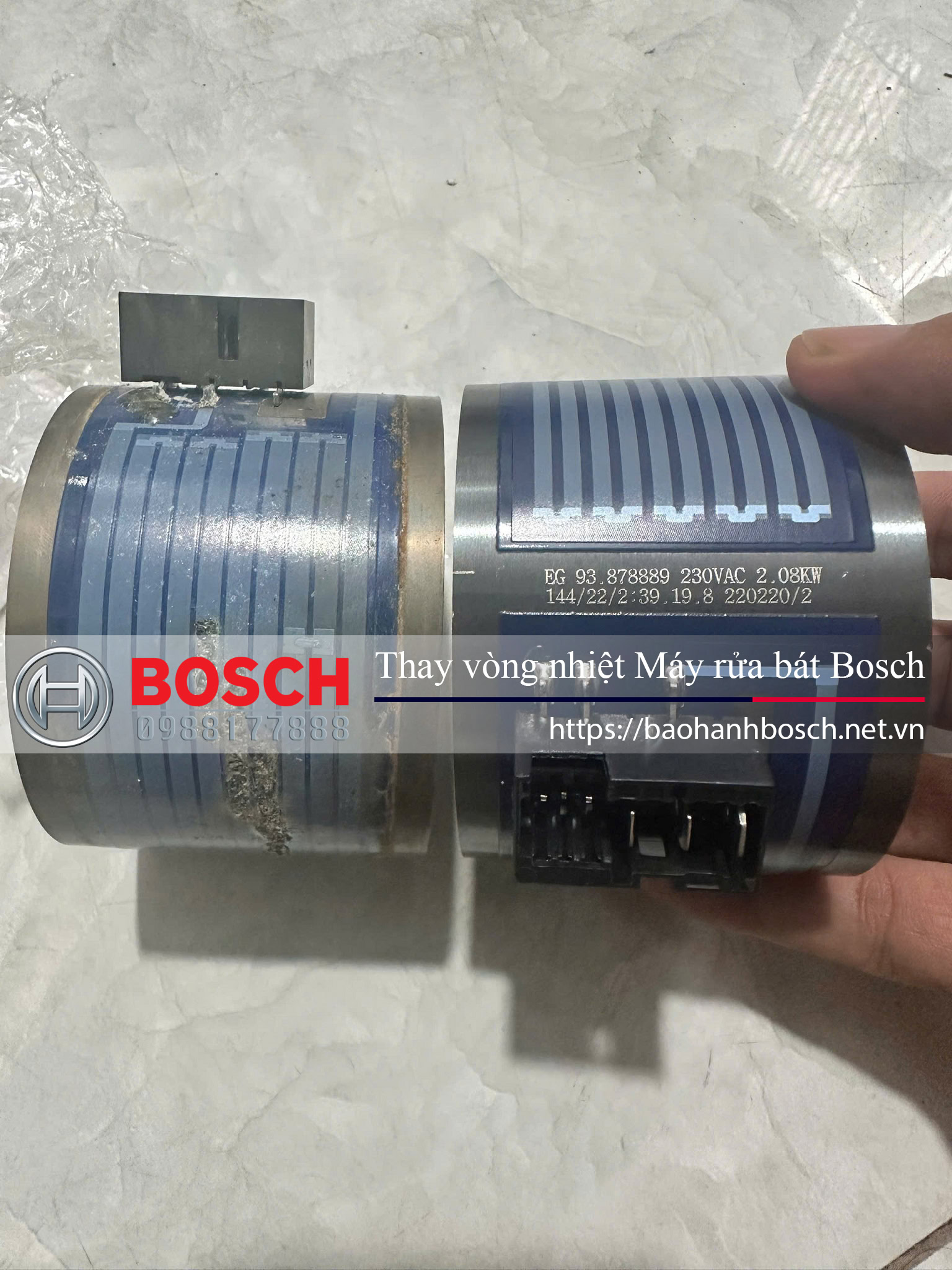Cần thay vòng nhiệt máy rửa bát Bosch nếu nó bị hỏng