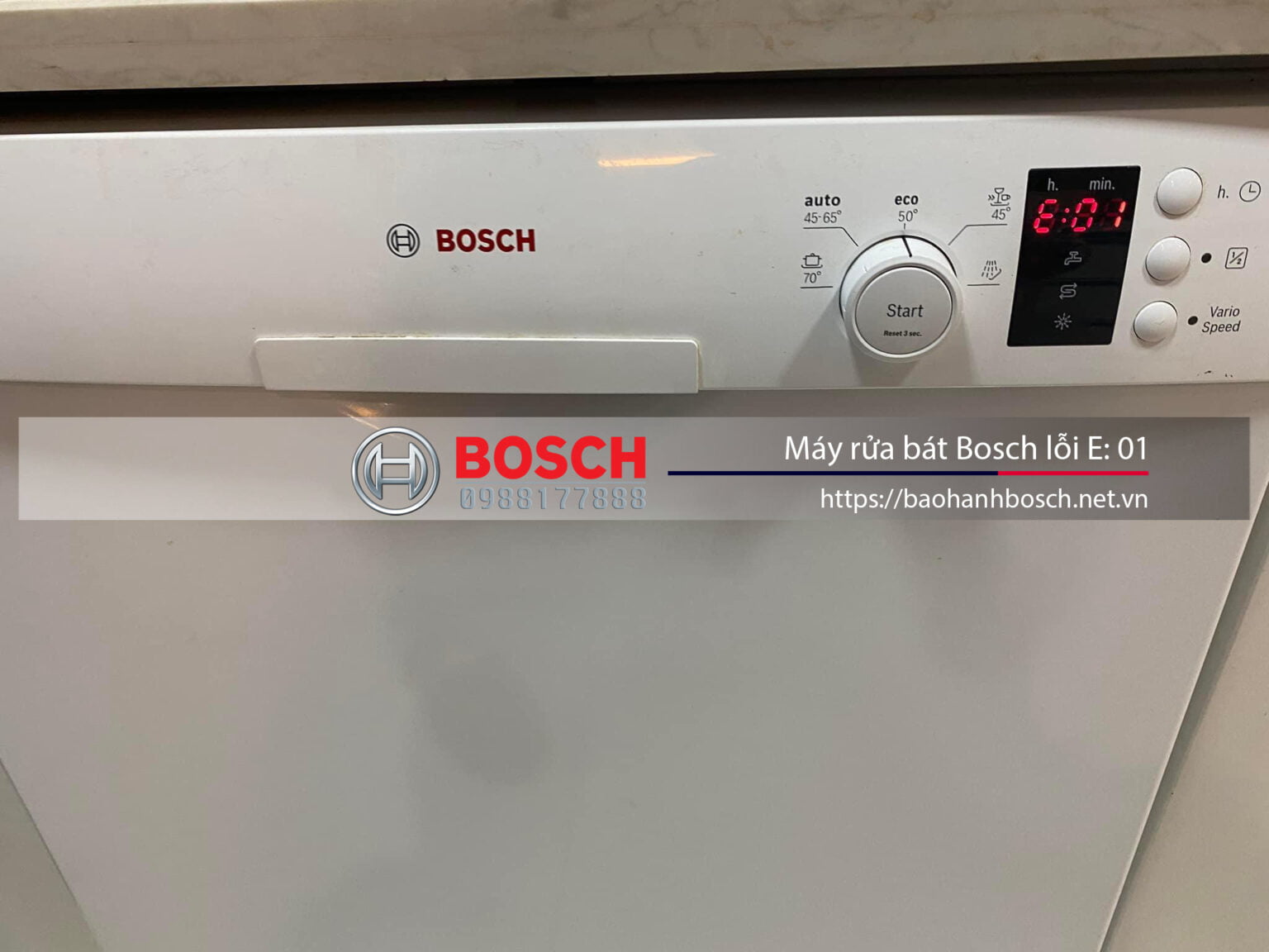 Sửa máy rửa bát Bosch lỗi E:01