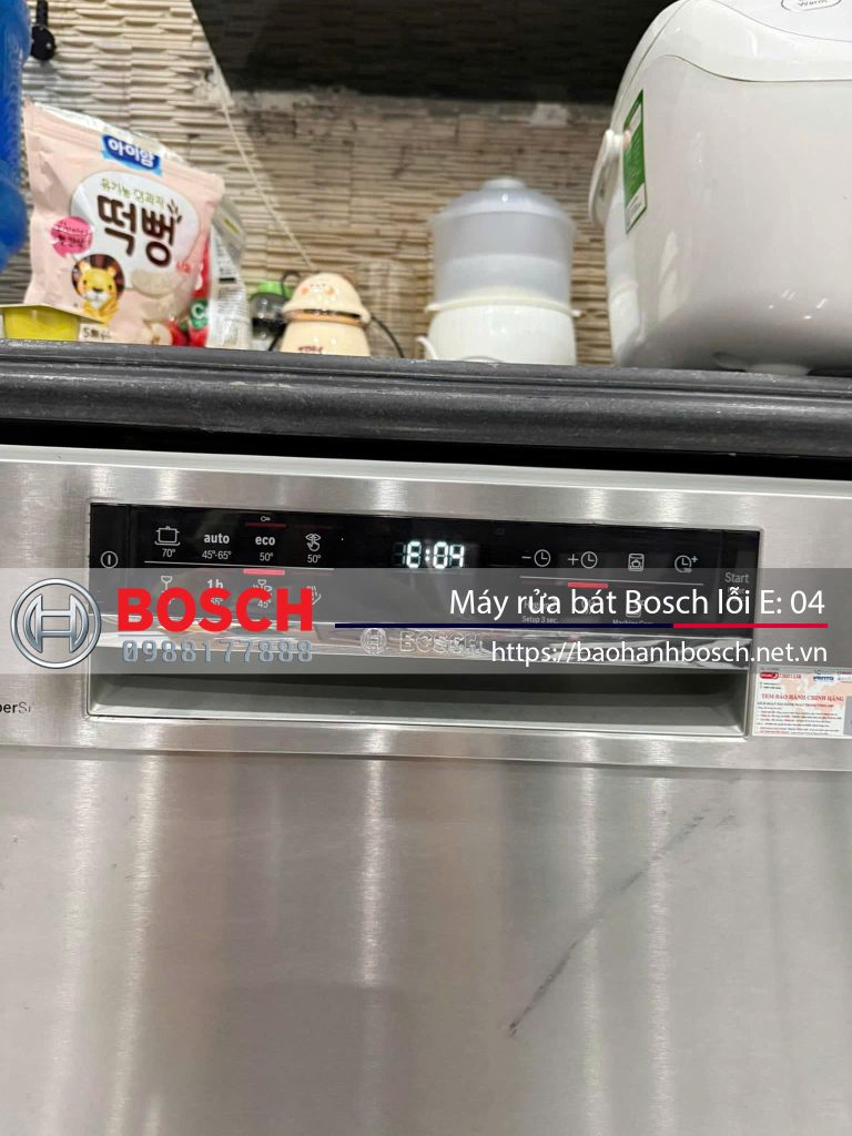 Bảo hành Bosch, dịch vụ sửa chữa máy rửa bát Bosch lỗi E 04 tại Hà Nội. Đảm bảo uy tín, linh kiện chính hãng, nhanh chóng, giá cả cạnh tranh. Liên hệ bảo hành Bosch để được hỗ trợ tốt nhất.