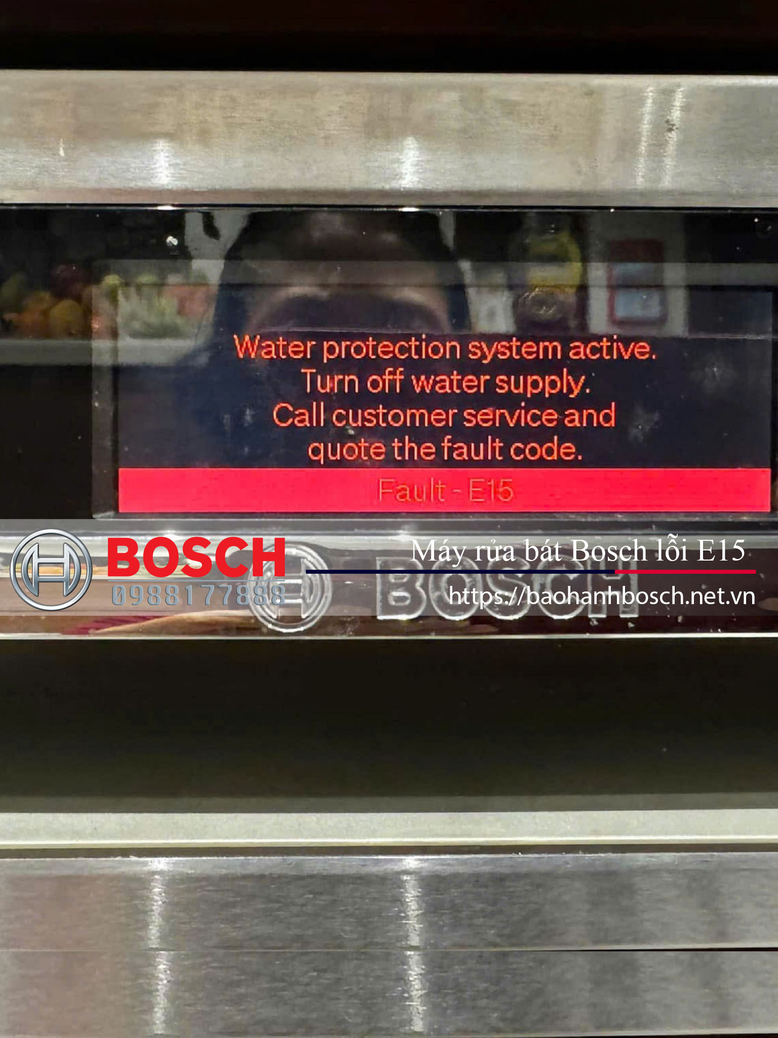 Làm thế nào để sửa máy rửa bát Bosch lỗi E15