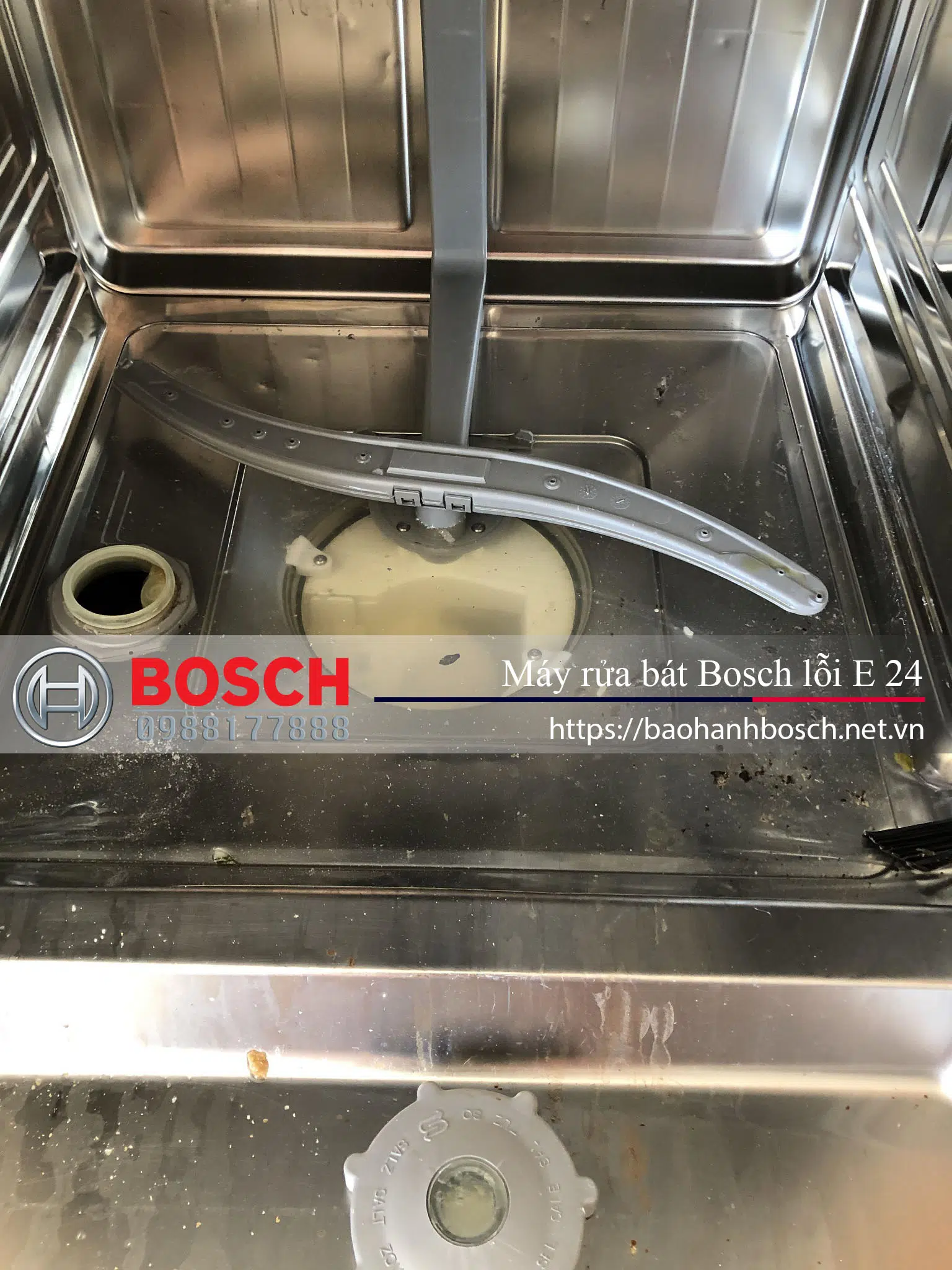 Làm thế nào để sửa máy rửa bát Bosch lỗi E24