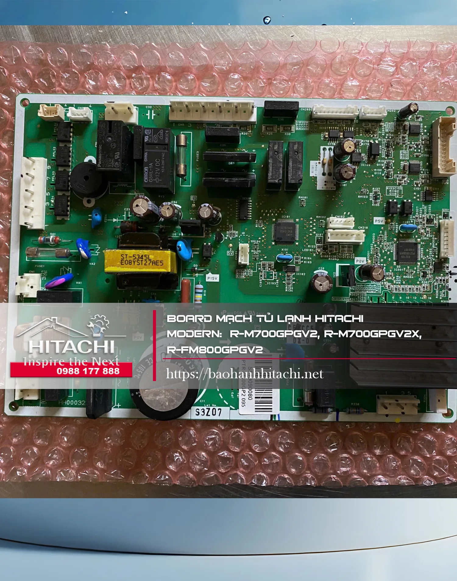 Mạch điều khiển tủ lạnh Hitachi, board mạch điều khiển máy lạnh Hitachi, linh kiện điện tử tủ lạnh, phụ kiện mạch điện tử Hitachi, dịch vụ sửa chữa điện tử tủ lạnh Hitachi tại Nguyên Dương.