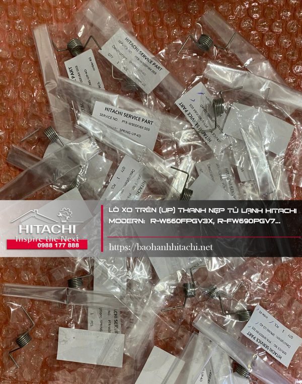 Lò xo trên thanh nẹp tủ lạnh Hitachi Modern R-W660FPGV3X, R-FW690PGV7...