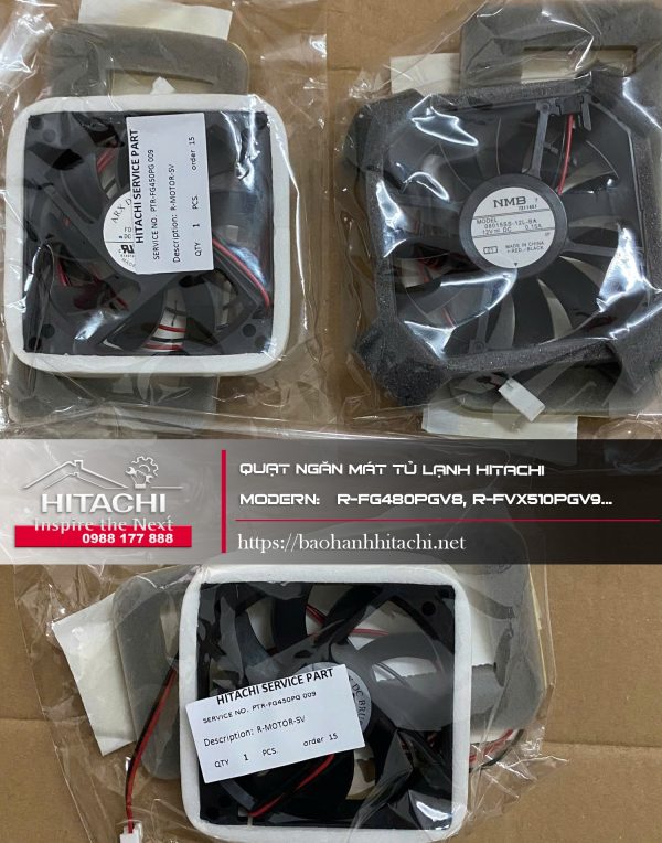 Quạt ngăn mát tủ lạnh Hitachi Modern R-FG480PGV8, R-FVX510PGV9...