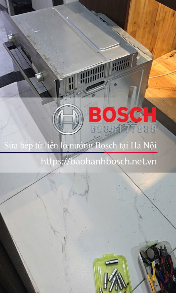 Hình ảnh của bếp nướng Bosch được sửa chữa tại Hà Nội, thể hiện dịch vụ bảo hành, bảo trì uy tín của Bosch.