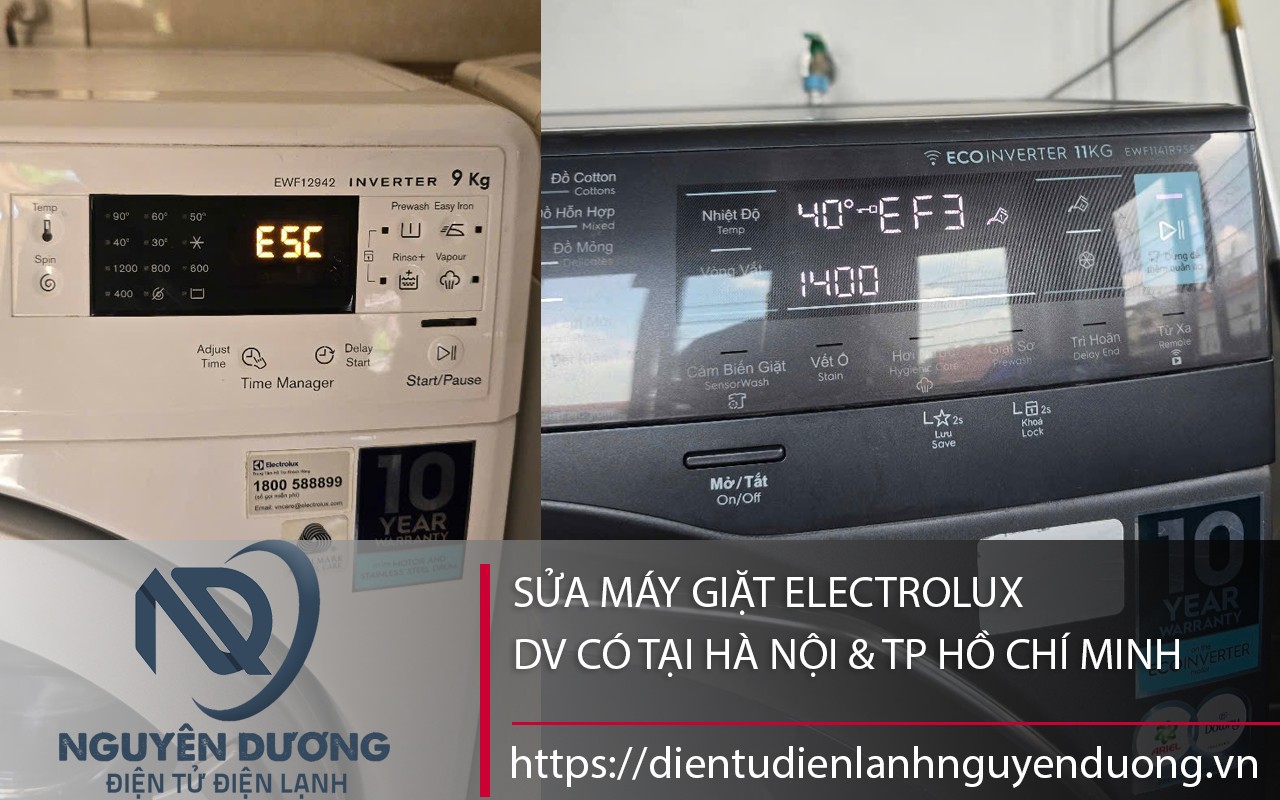 Dịch vụ sửa chữa máy giặt Electrolux hỗ trợ sửa mã lỗi máy giặt