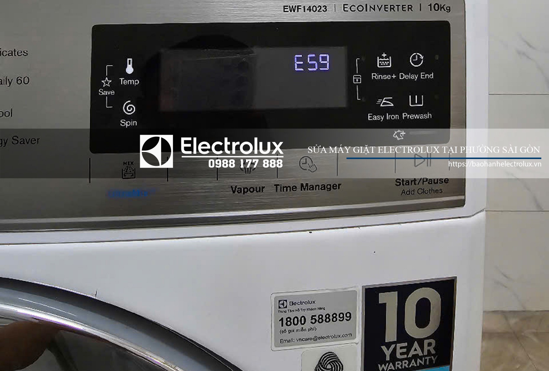 Sửa máy giặt Electrolux tại phường Sài Gòn