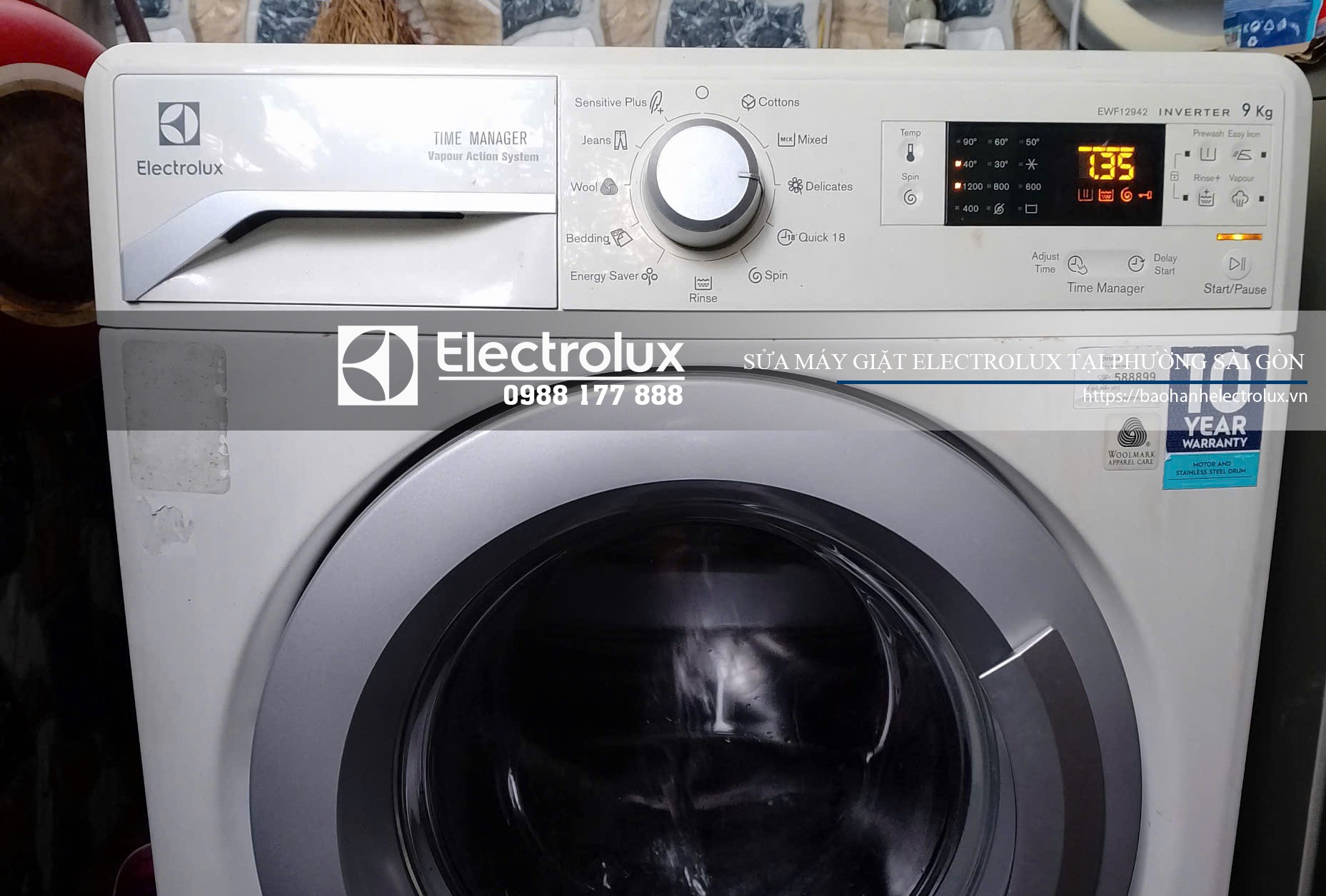 Sửa máy giặt Electrolux tại phường Sài Gòn