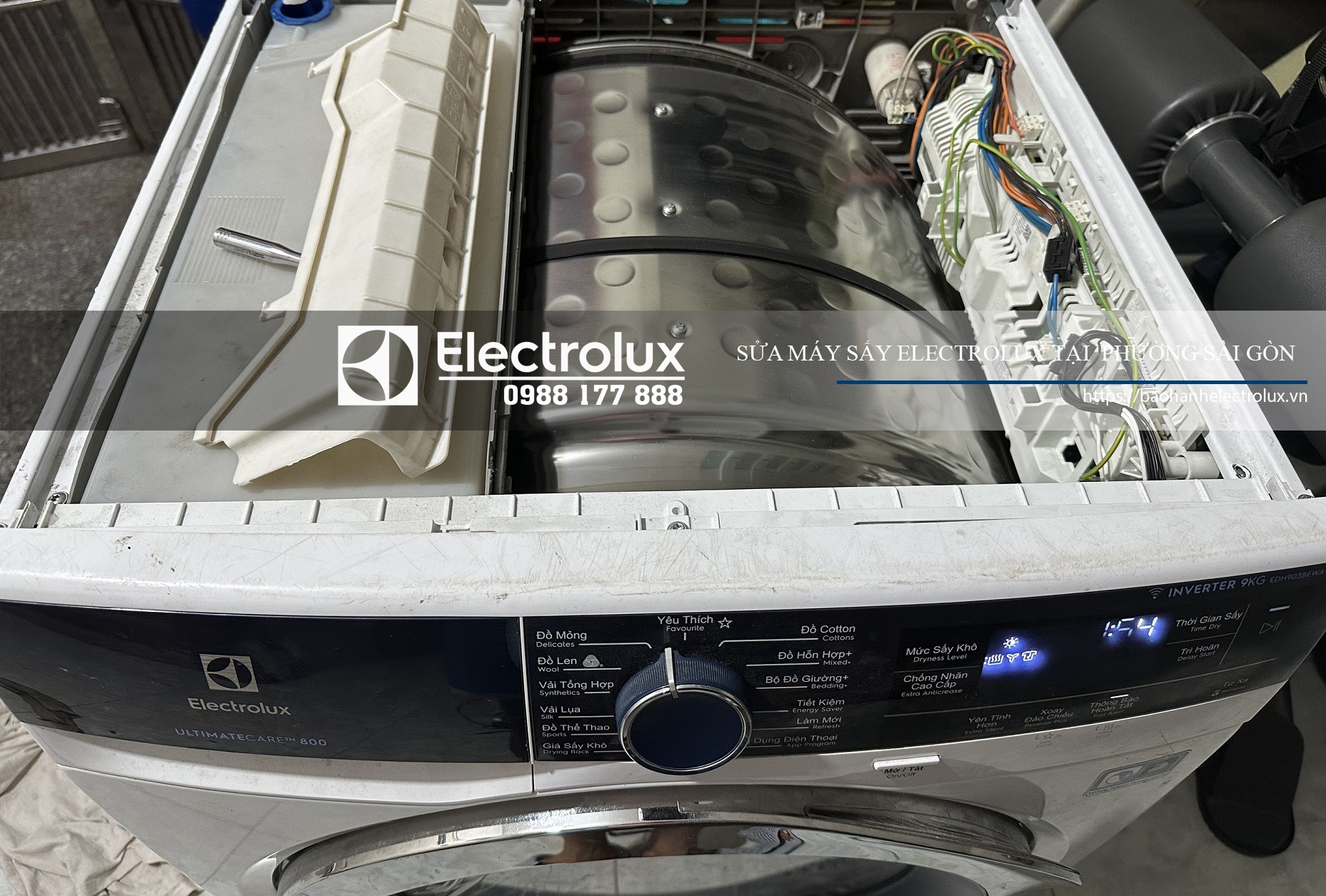 Sửa máy sấy Electrolux tại phường Sài Gòn