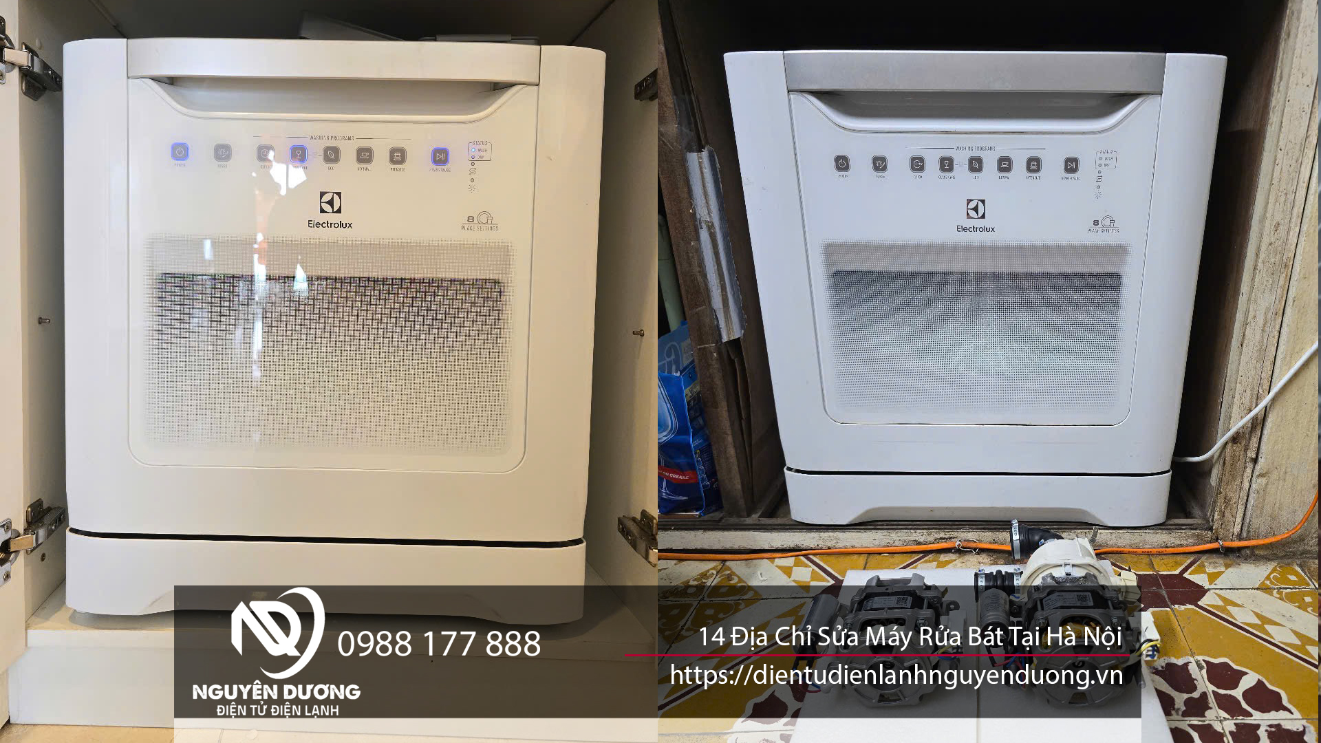 Máy rửa bát Electrolux lắp đặt tại Hà Nội, dịch vụ sửa chữa điện tử điện lạnh uy tín.