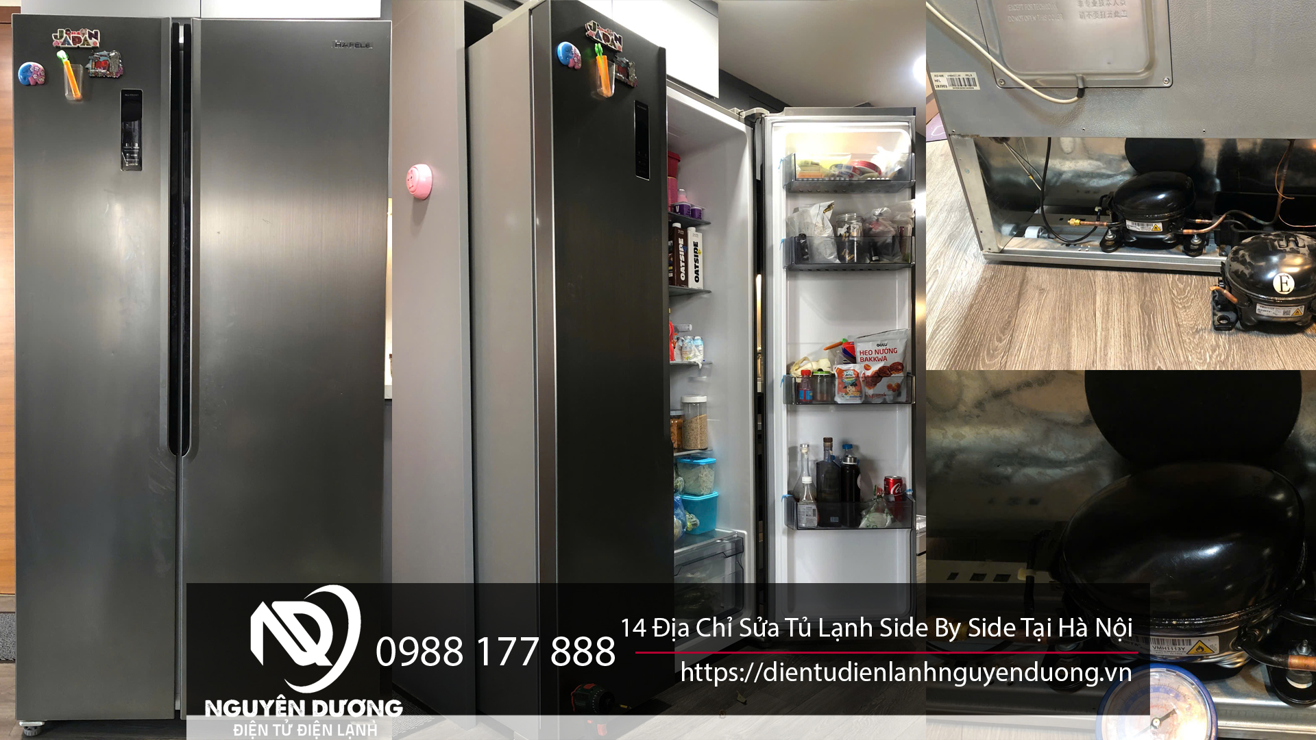 Tủ lạnh side by side inox cao cấp, thiết kế hiện đại, phù hợp cho gia đình và quán ăn, với hệ thống làm lạnh mạnh mẽ, nội thất rộng rãi, kéo dài tuổi thọ và tiết kiệm điện năng.