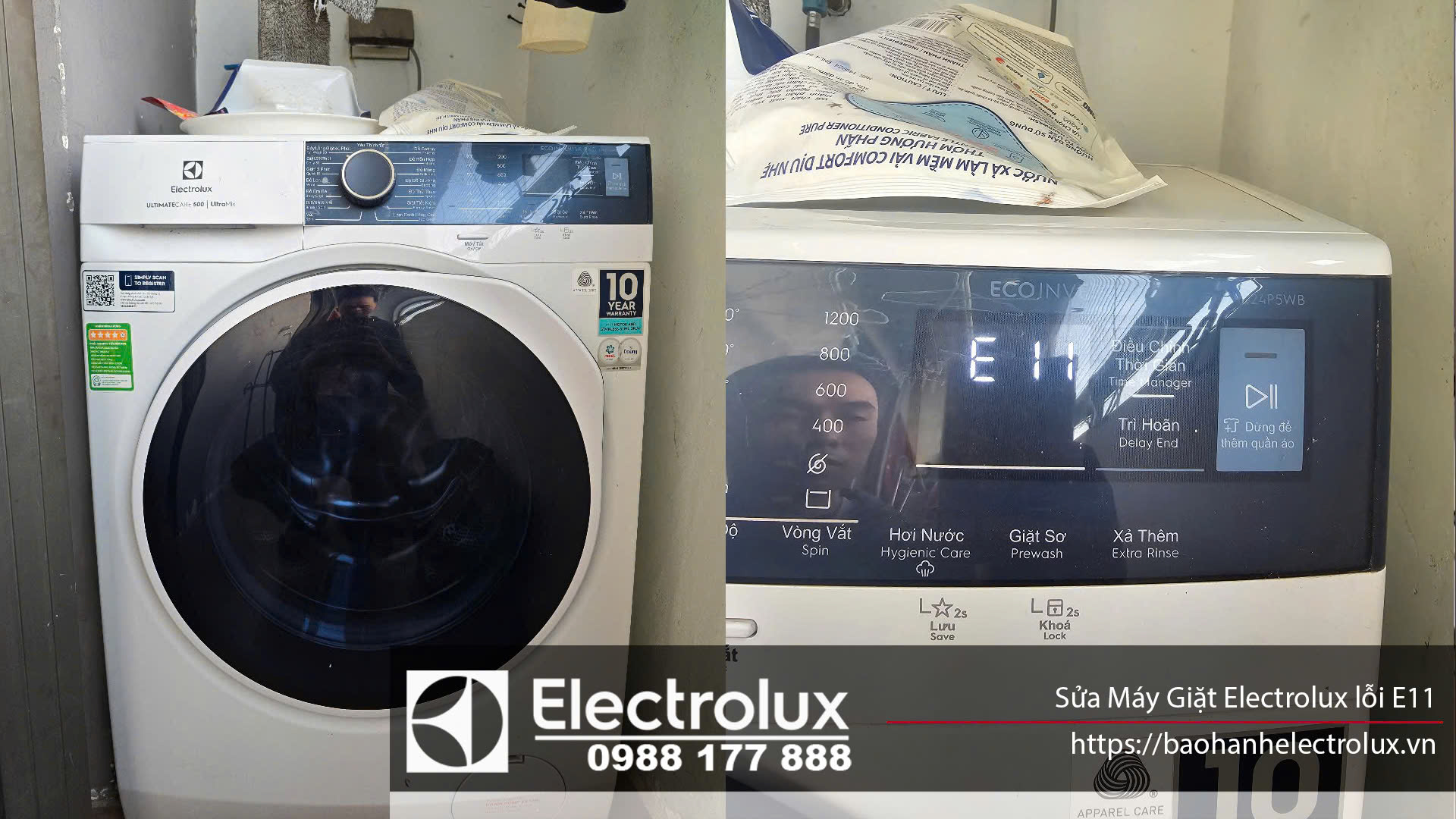 Máy giặt Electrolux lỗi E11