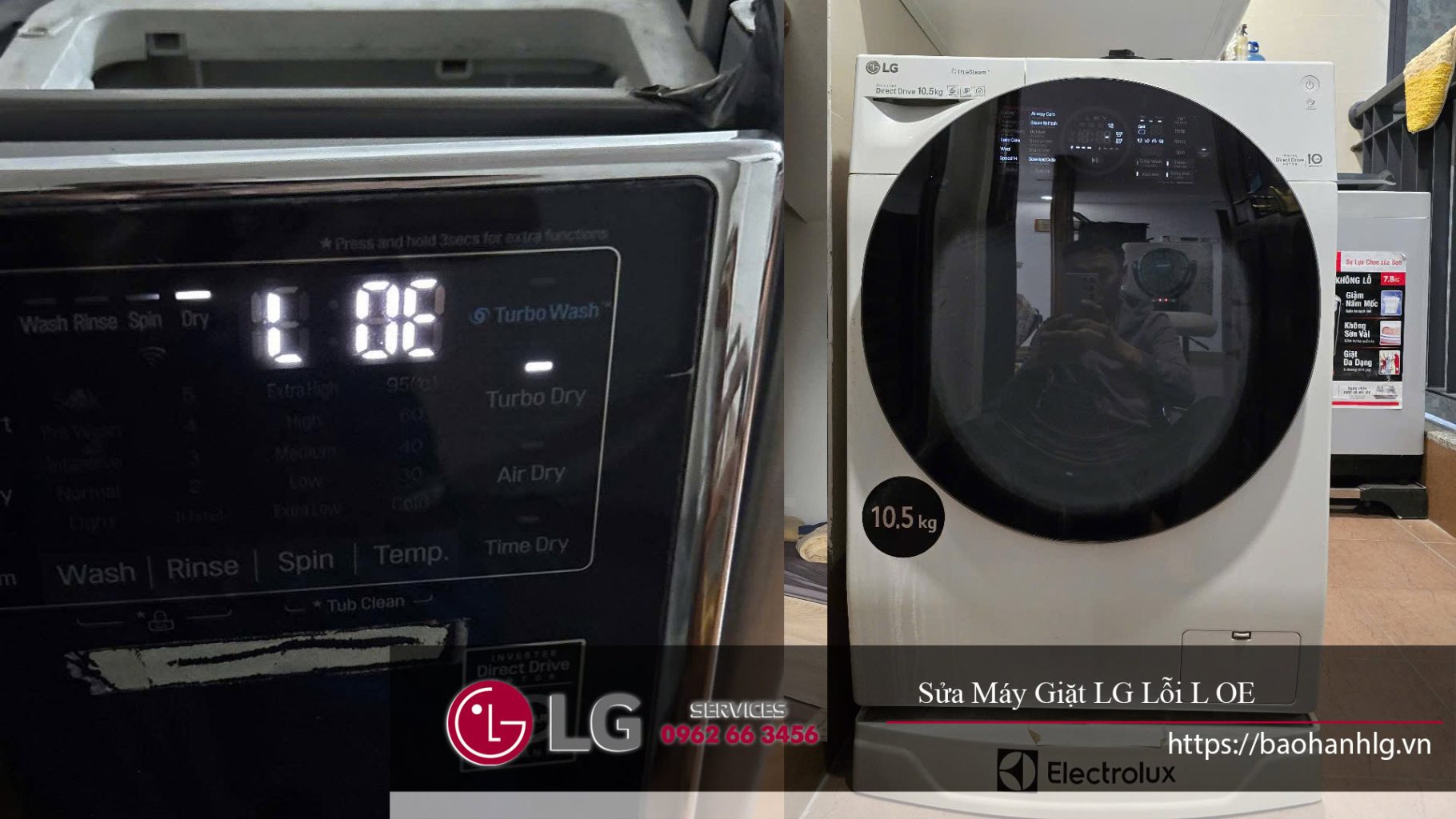 Máy giặt LG báo lỗi L OE