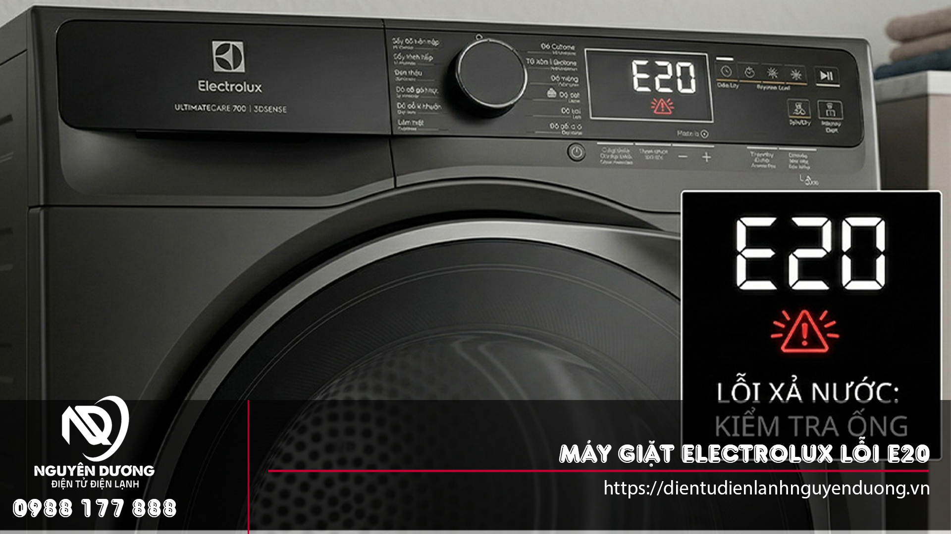 Sửa chữa máy giặt lectrolux lỗi E20