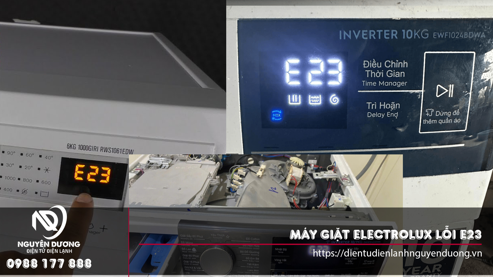Sửa chữa máy giặt Electrolux lỗi E23