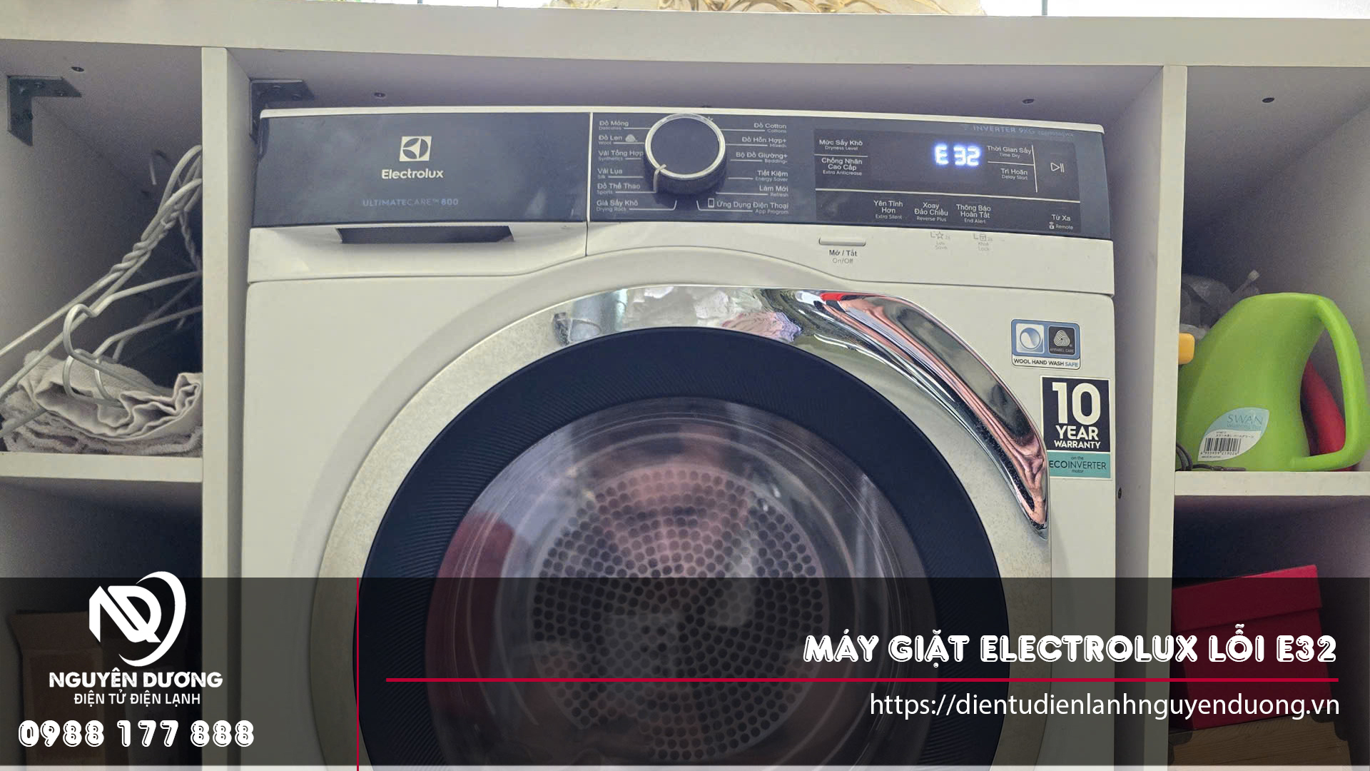 Sửa chữa máy giặt Electrolux lỗi E32