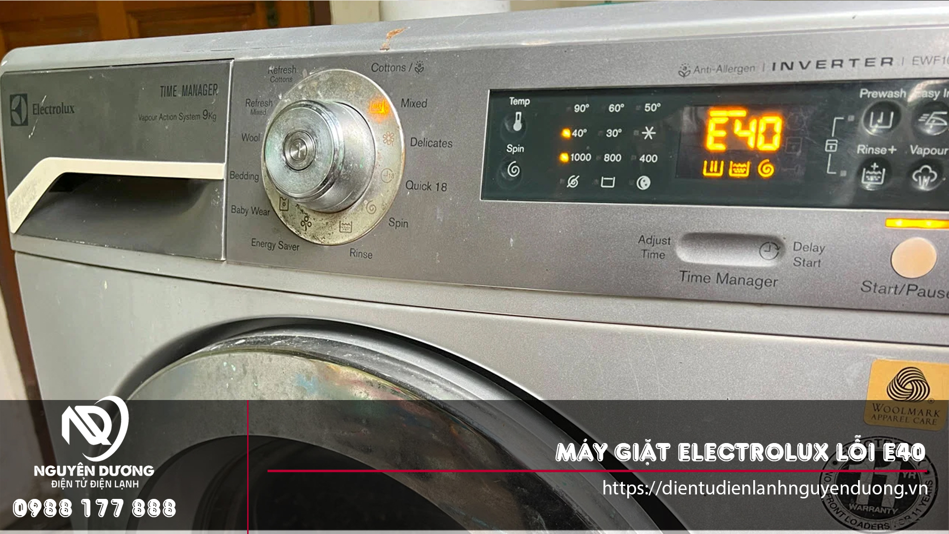 Sửa chữa máy giặt Electrolux lỗi E40