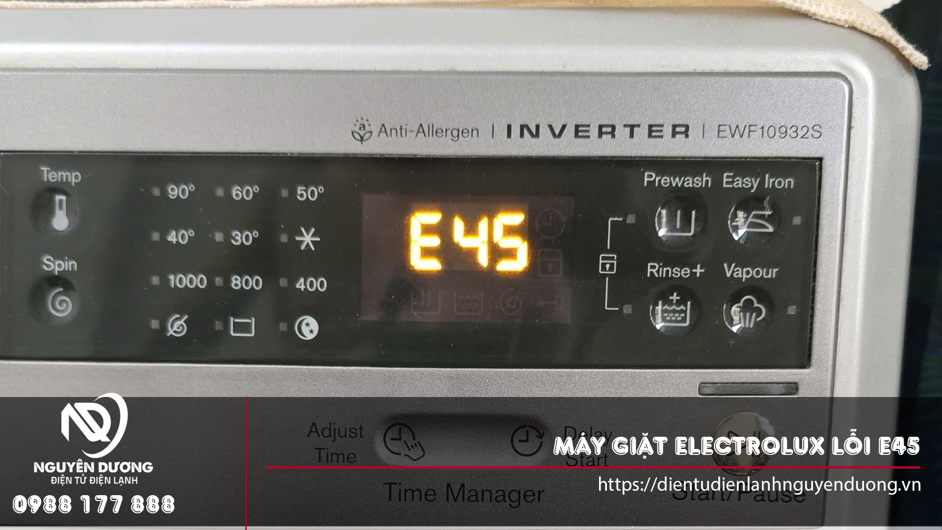 Sửa chữa máy giặt Electrolux lỗi E45