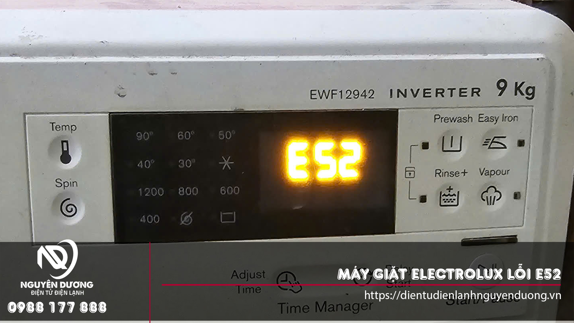 Sửa chữa máy giặt Electrolux lỗi E52