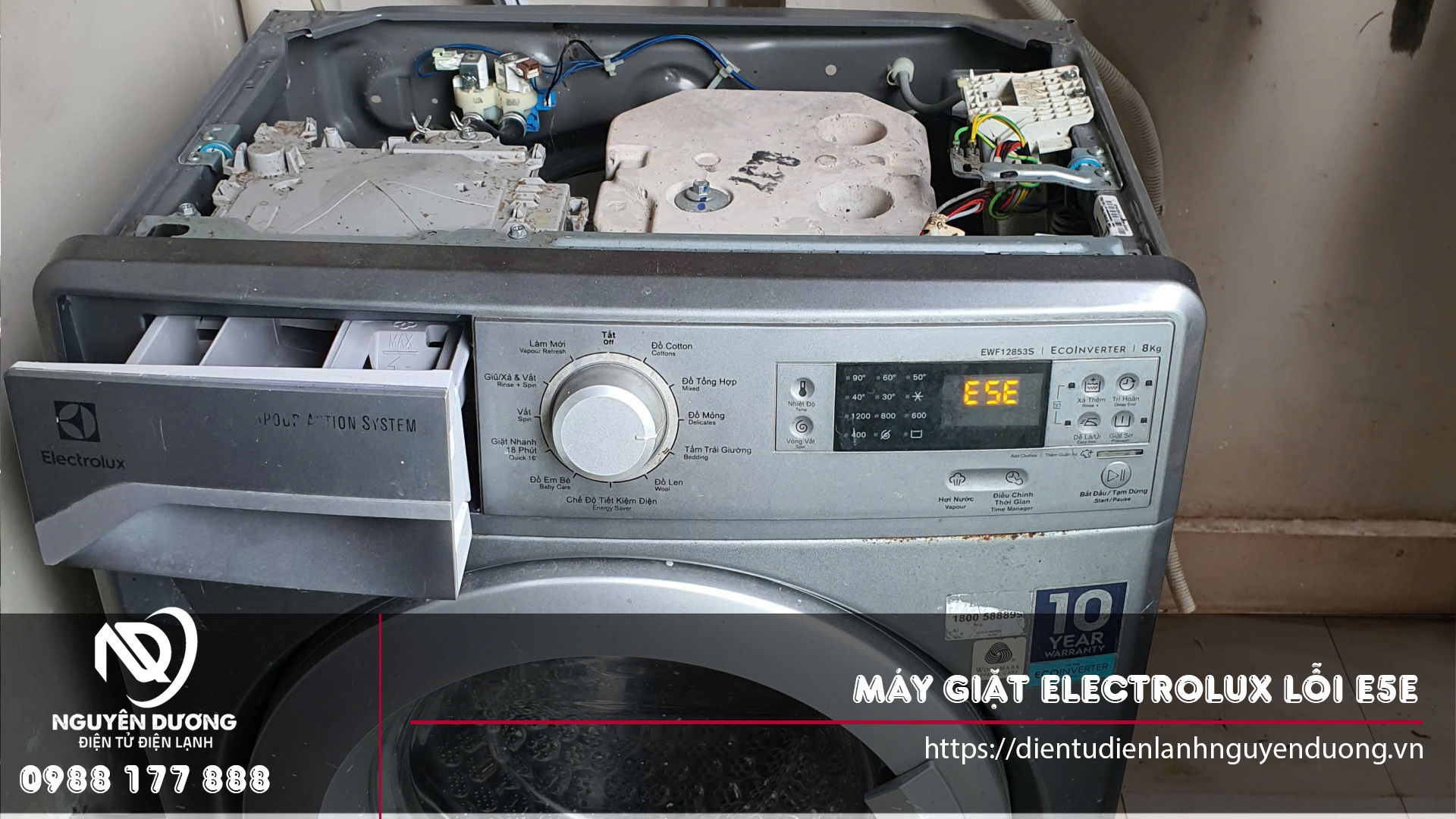 Sửa chữa máy giặt Electrolux lỗi E5E