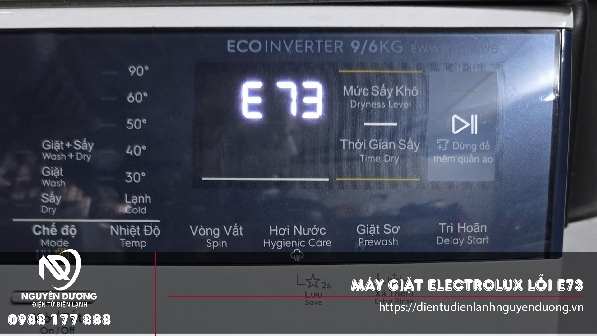 Sửa chữa máy giặt Electrolux lỗi E73