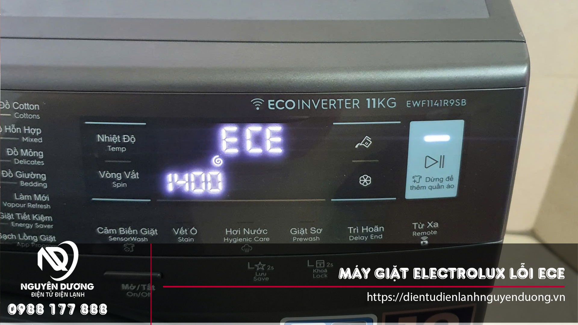 Sửa chữa máy giặt Electrolux lỗi ECE