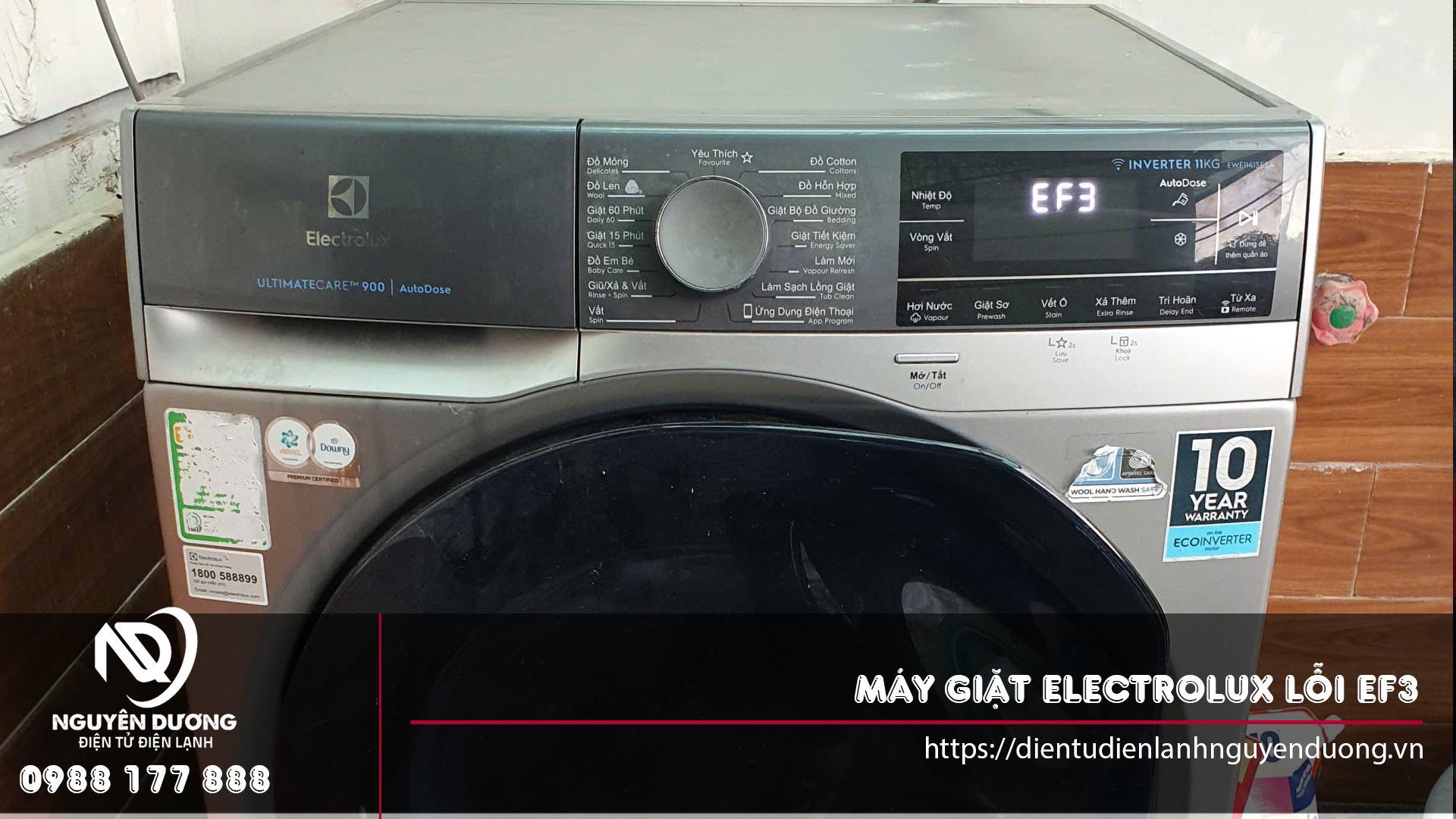 Sửa chữa máy giặt Electrolux lỗi EF3