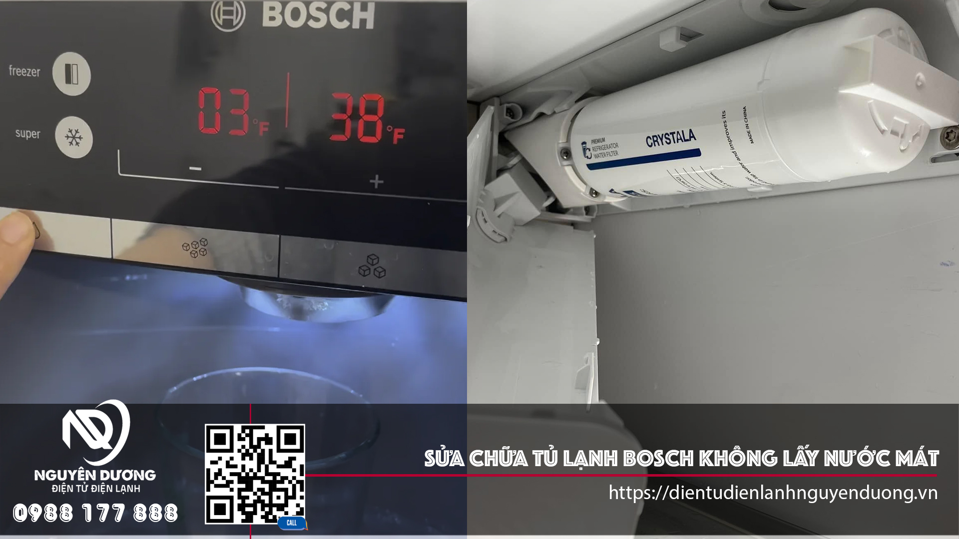 Sửa Chữa Tủ Lạnh Bosch Không Lấy Nước Mát