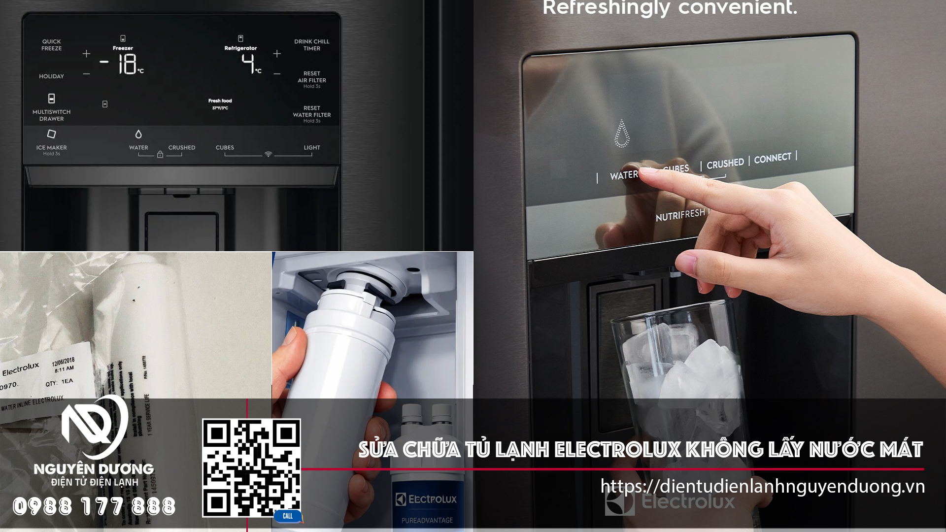 Sửa Chữa Tủ Lạnh Electrolux Không Lấy Nước Mát