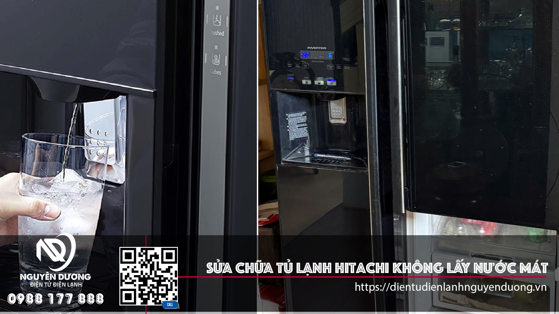 Sửa chữa Tủ Lạnh Hitachi Không Lấy Nước Mát