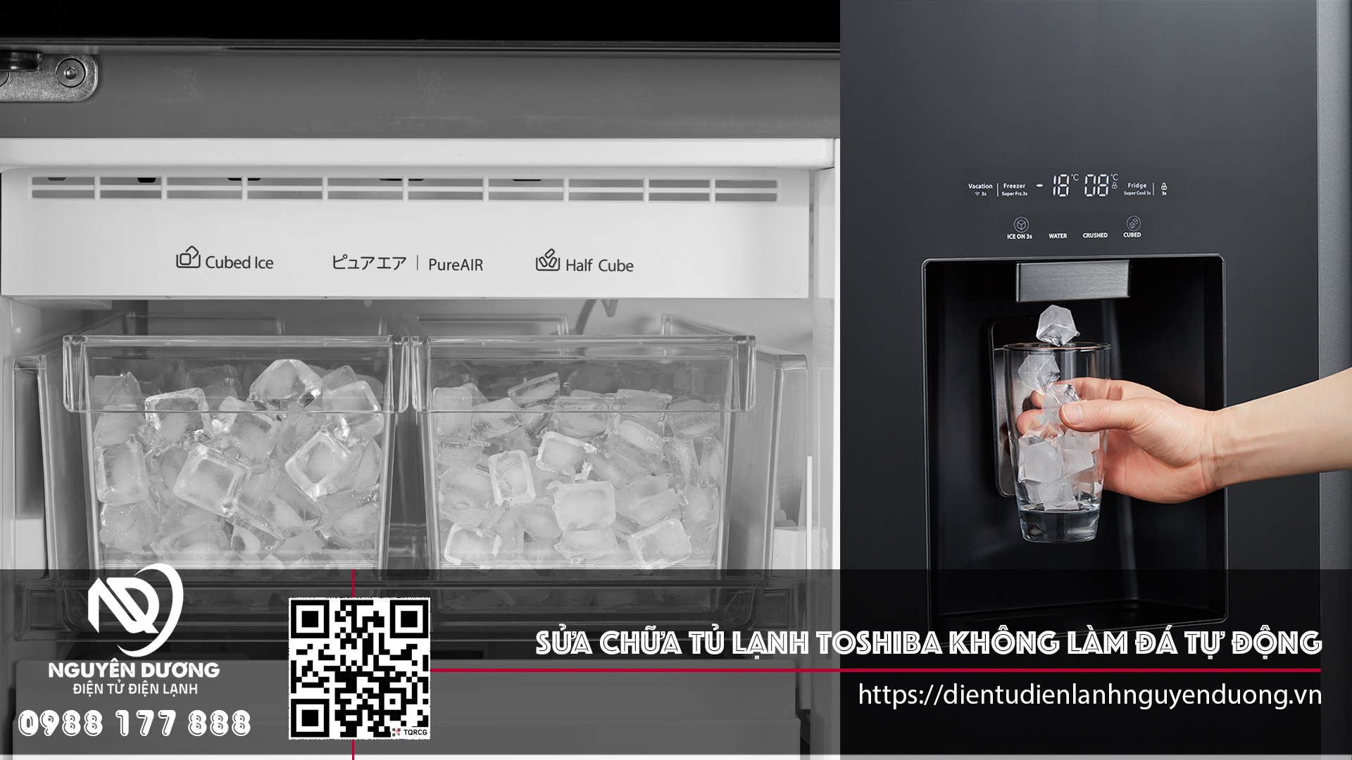 Sửa Chữa Tủ Lạnh Toshiba Không Làm Đá Rơi