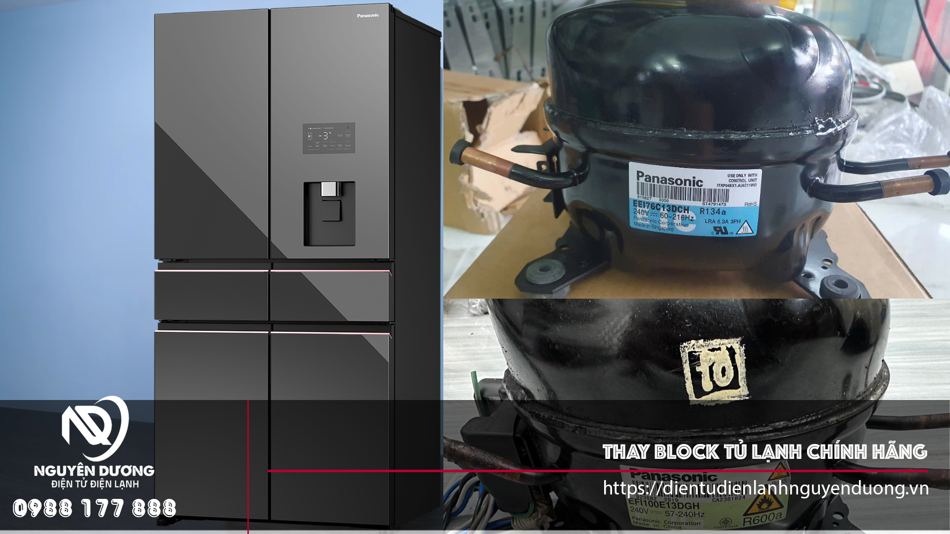 Thay Block Tủ Lạnh Panasonic Chính Hãng