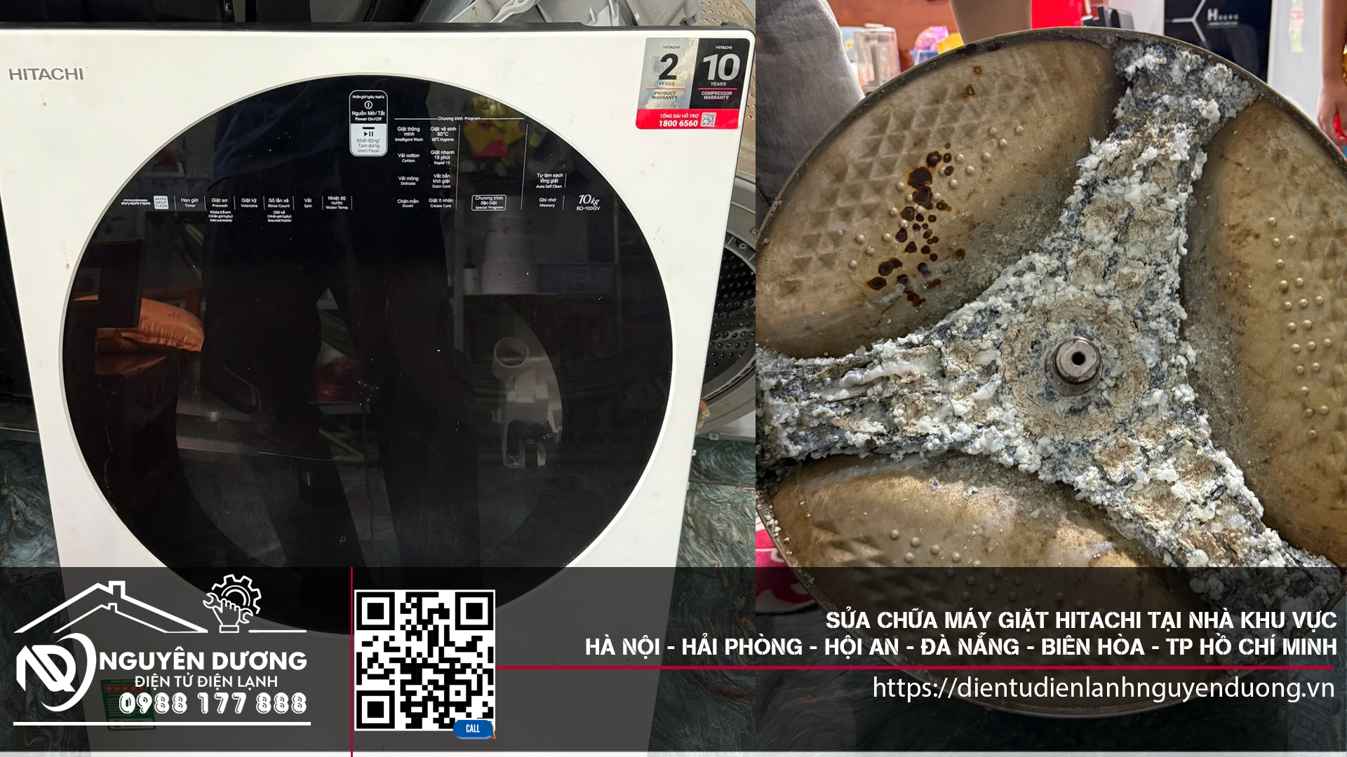 Sửa Chữa Máy Giặt Hitachi Tại Nhà