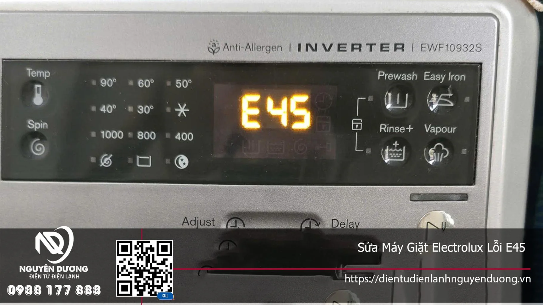 Máy giặt Electrolux lỗi E45