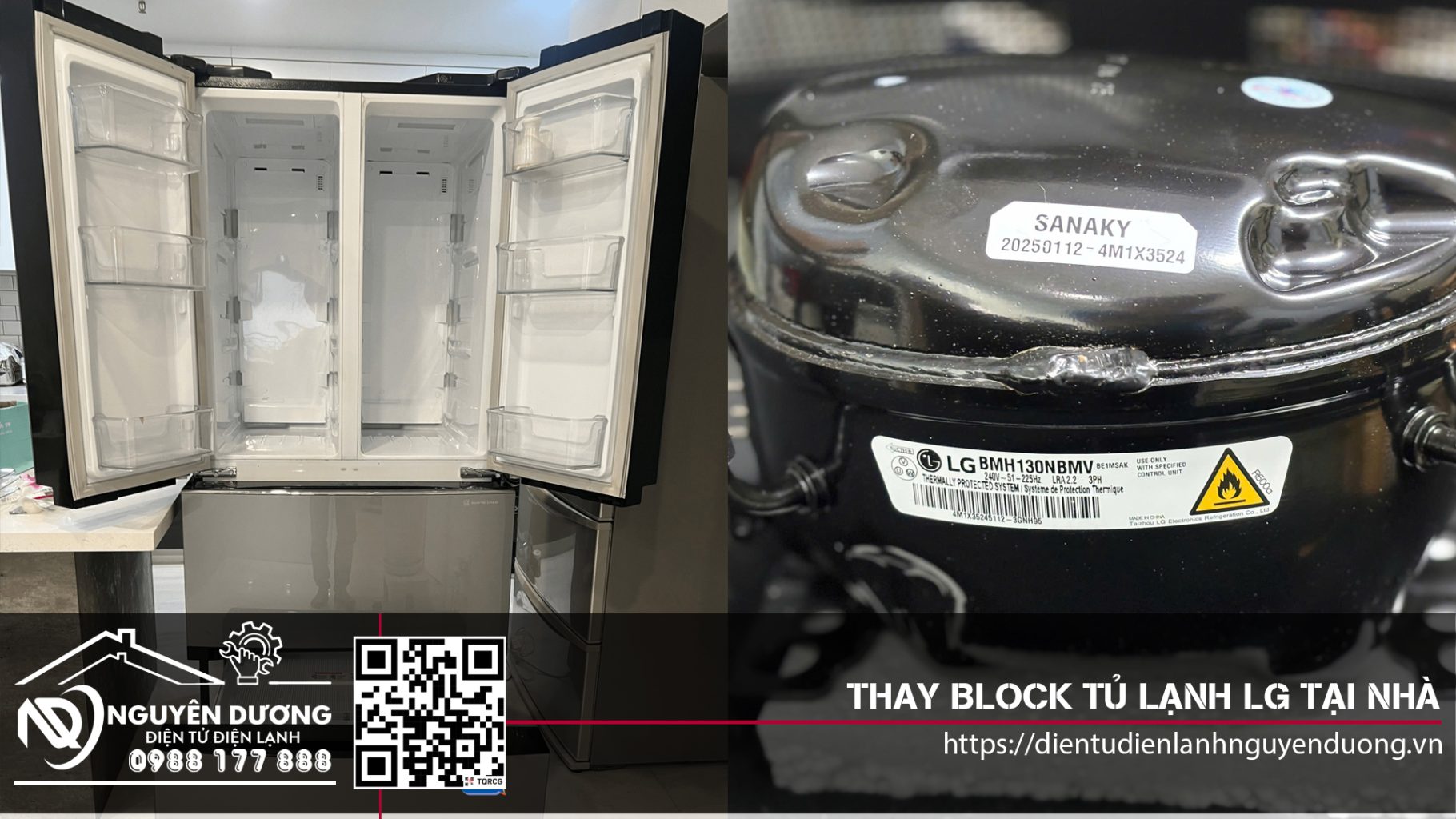 Thay Block Tủ Lạnh LG Tại Nhà