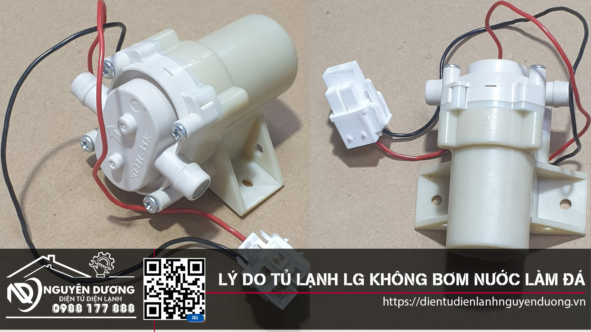 Thay Bơm Nước Làm Đá Tủ Lạnh LG