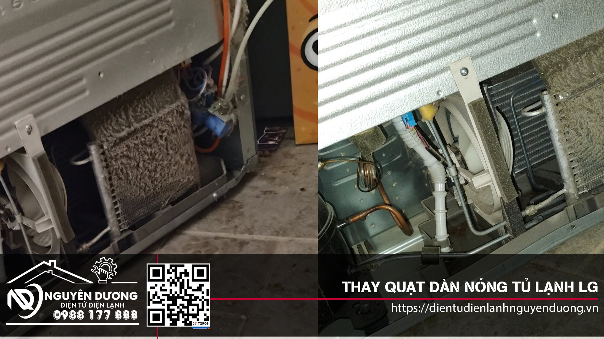 Thay Quạt Dàn Nóng Tủ Lạnh LG Side By Side