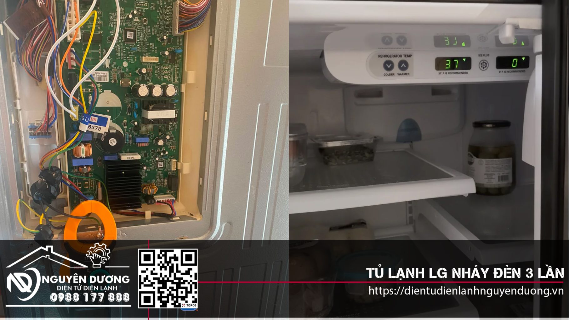 Tủ Lạnh LG Nháy Đèn 3 Lần