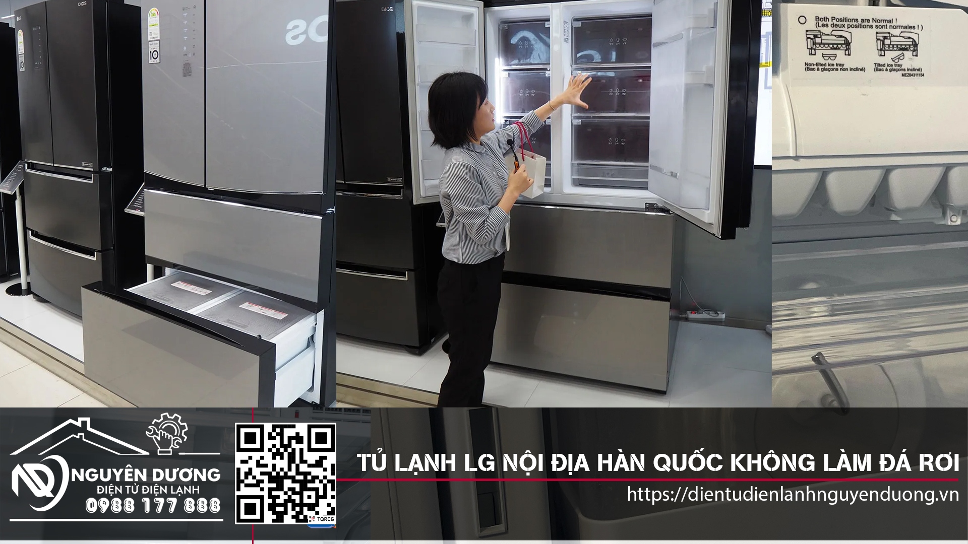 Tủ Lạnh LG Nội Địa Hàn Quốc Không Làm Đá Rơi