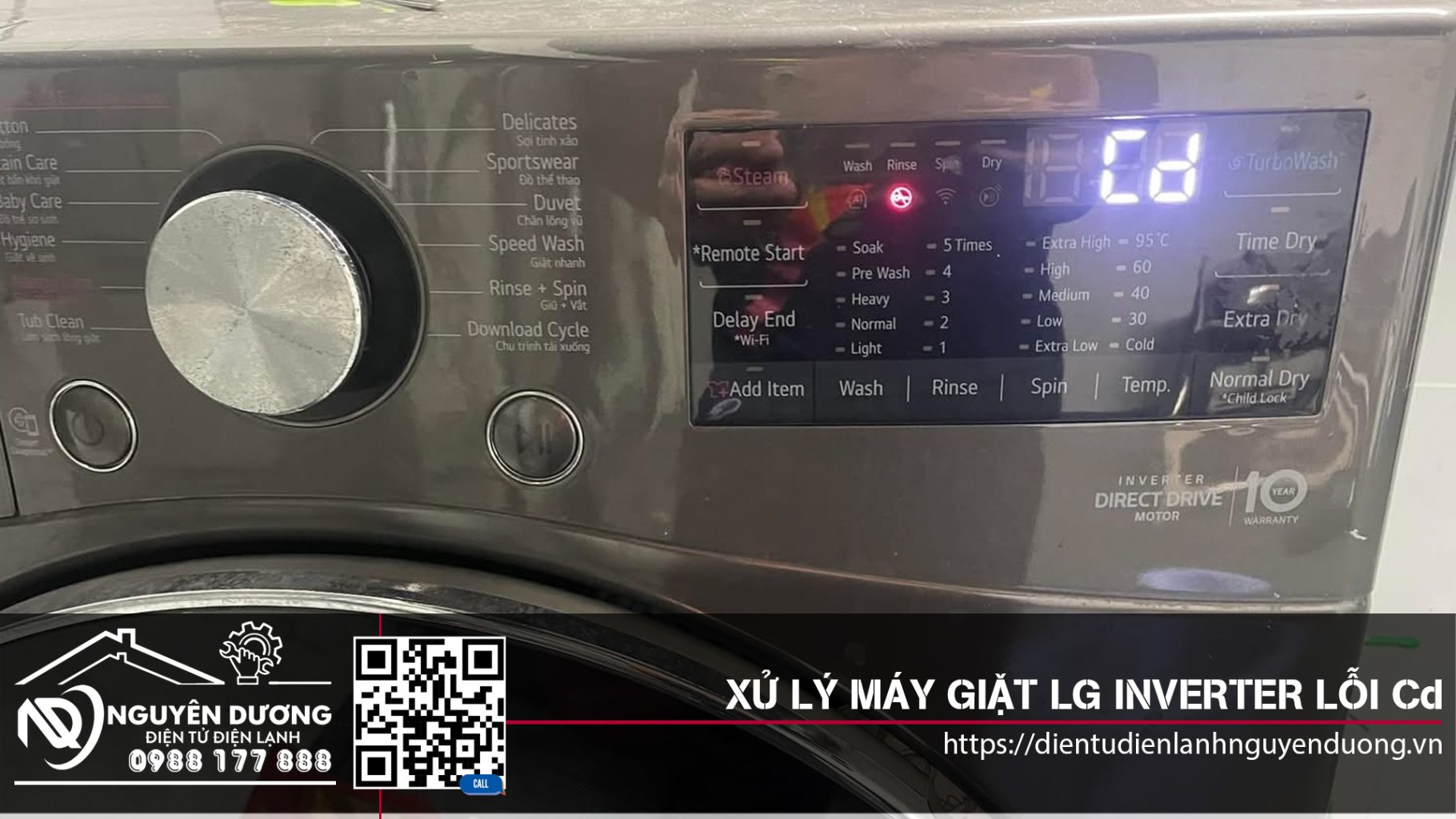 Xử Lý Máy Giặt LG lỗi Cd